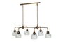 Kakira Chandelier Pendant - Antique Brass & Clear