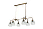 Kakira Chandelier Pendant - Antique Brass & Clear
