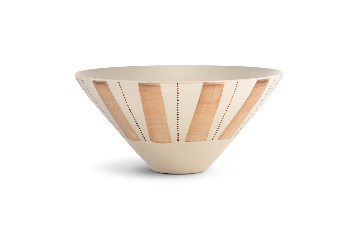 Patthar Serving Bowl - Cream & Clay