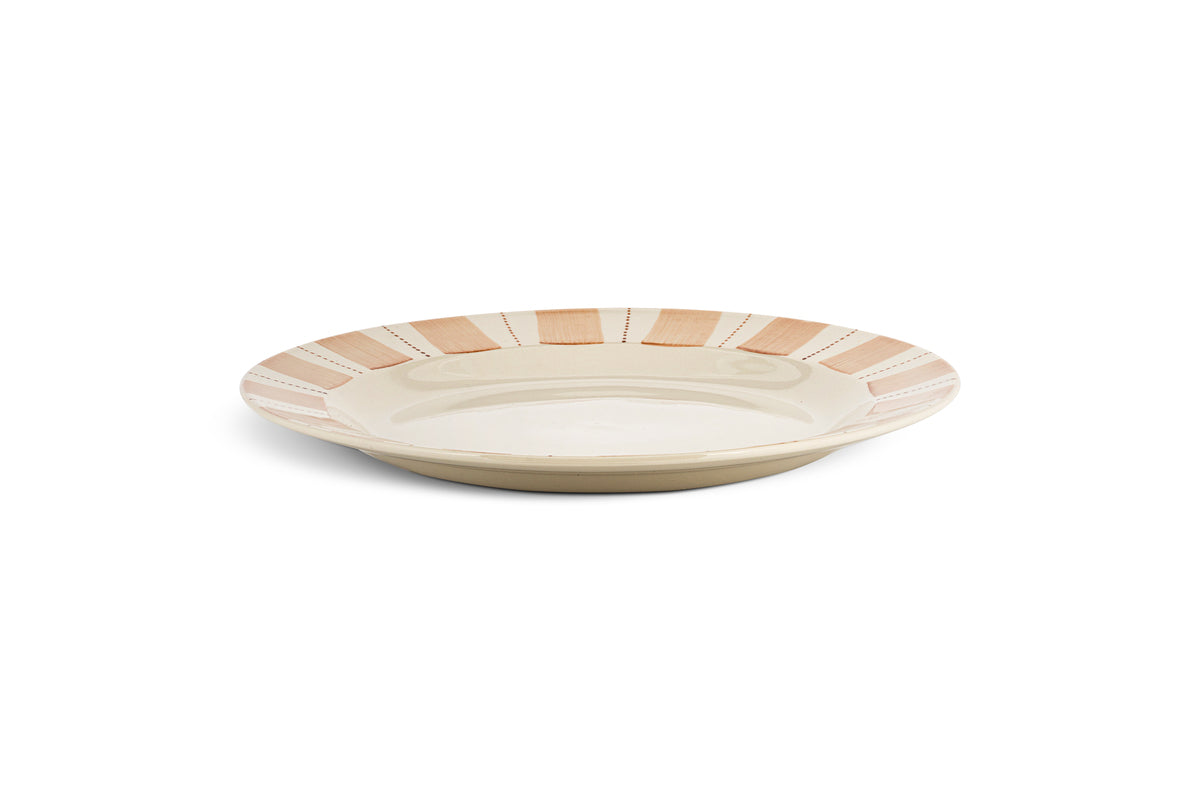 Patthar Dinner Plate - Cream & Clay