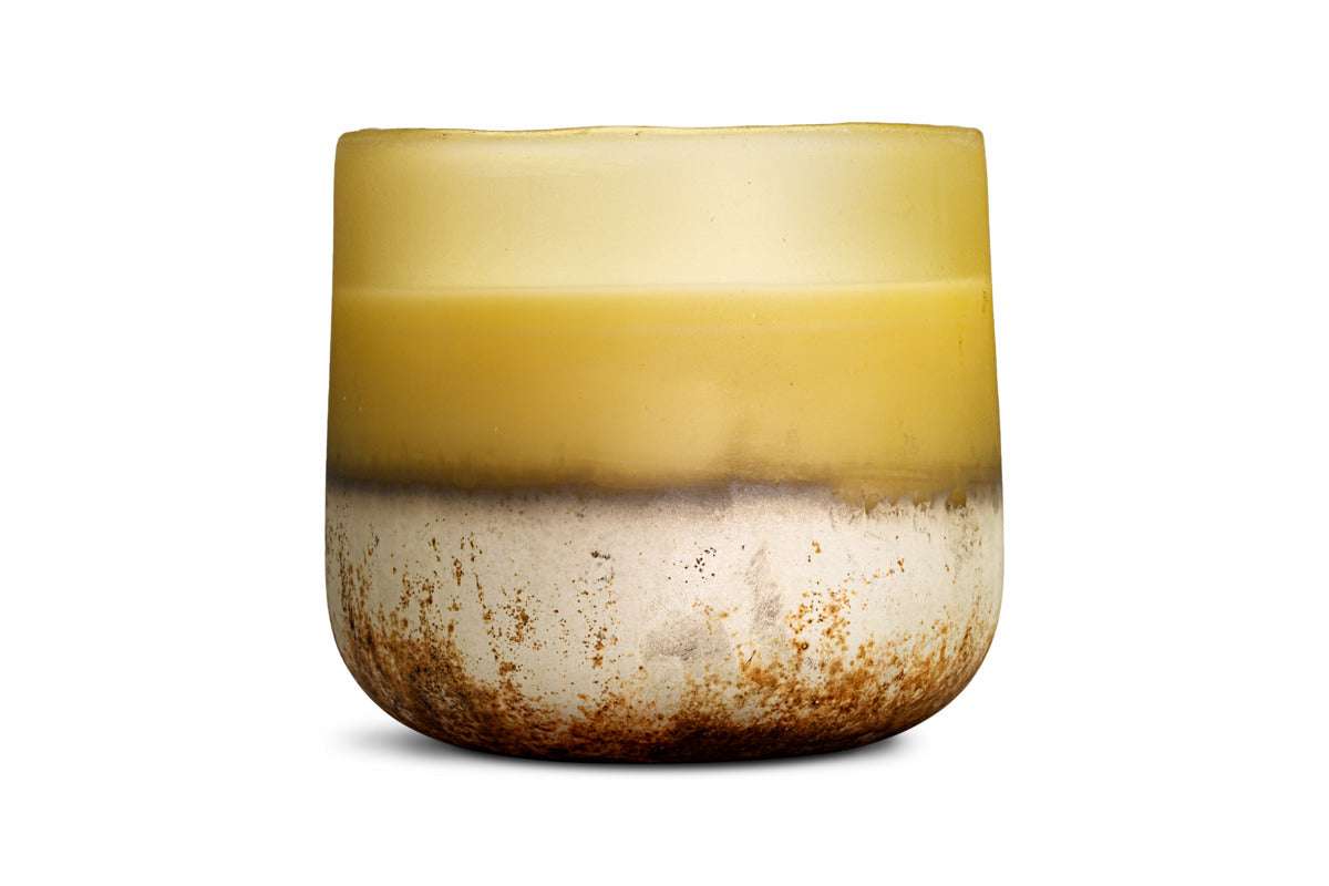 Oakmoss & Rose 3 Wick Scented Candle - Yellow