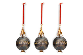 Kalira Baubles  - Black & Brass - (Set of 3)