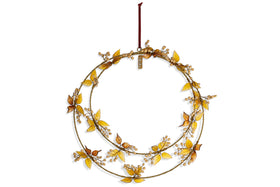 Parili Glass Wreath - Large - Ochre - Large