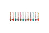 Oko Mini Drop Baubles - Mixed Matt (Set of 12)