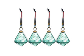 Tamti Baubles - Teal Crackle - (Set of 4)