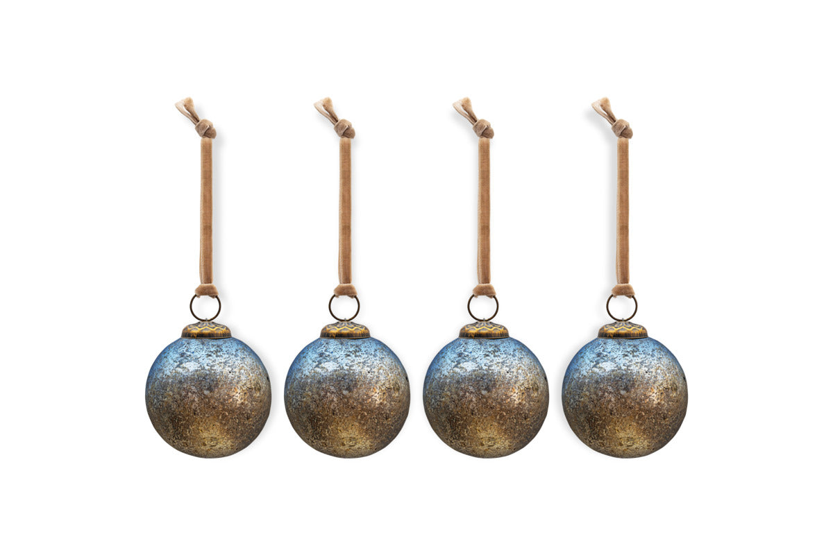 Pasali Baubles - Blue Smoke (Set of 4)