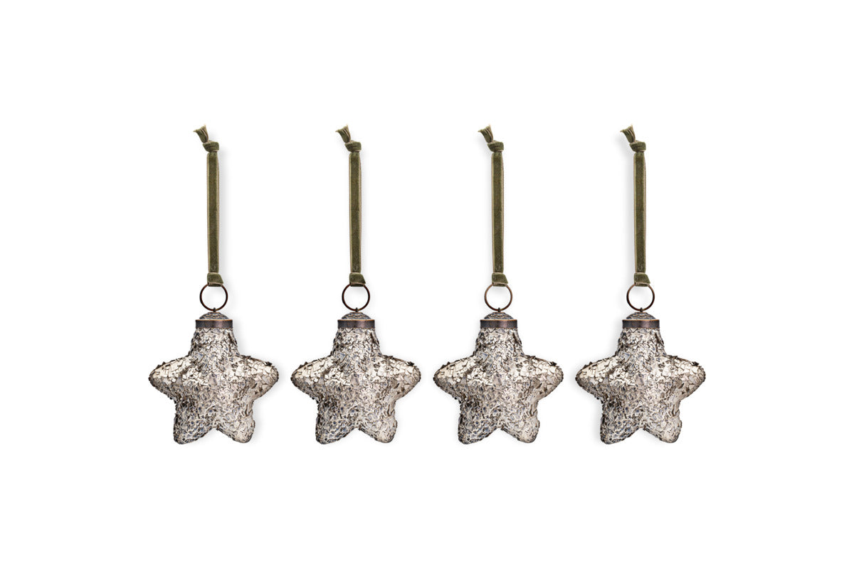 Riyara Bauble - Silver Sparkle (Set of 4)