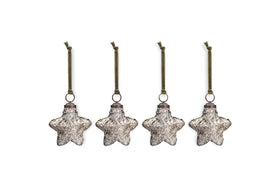 Riyara Bauble - Silver Sparkle - (Set of 4)