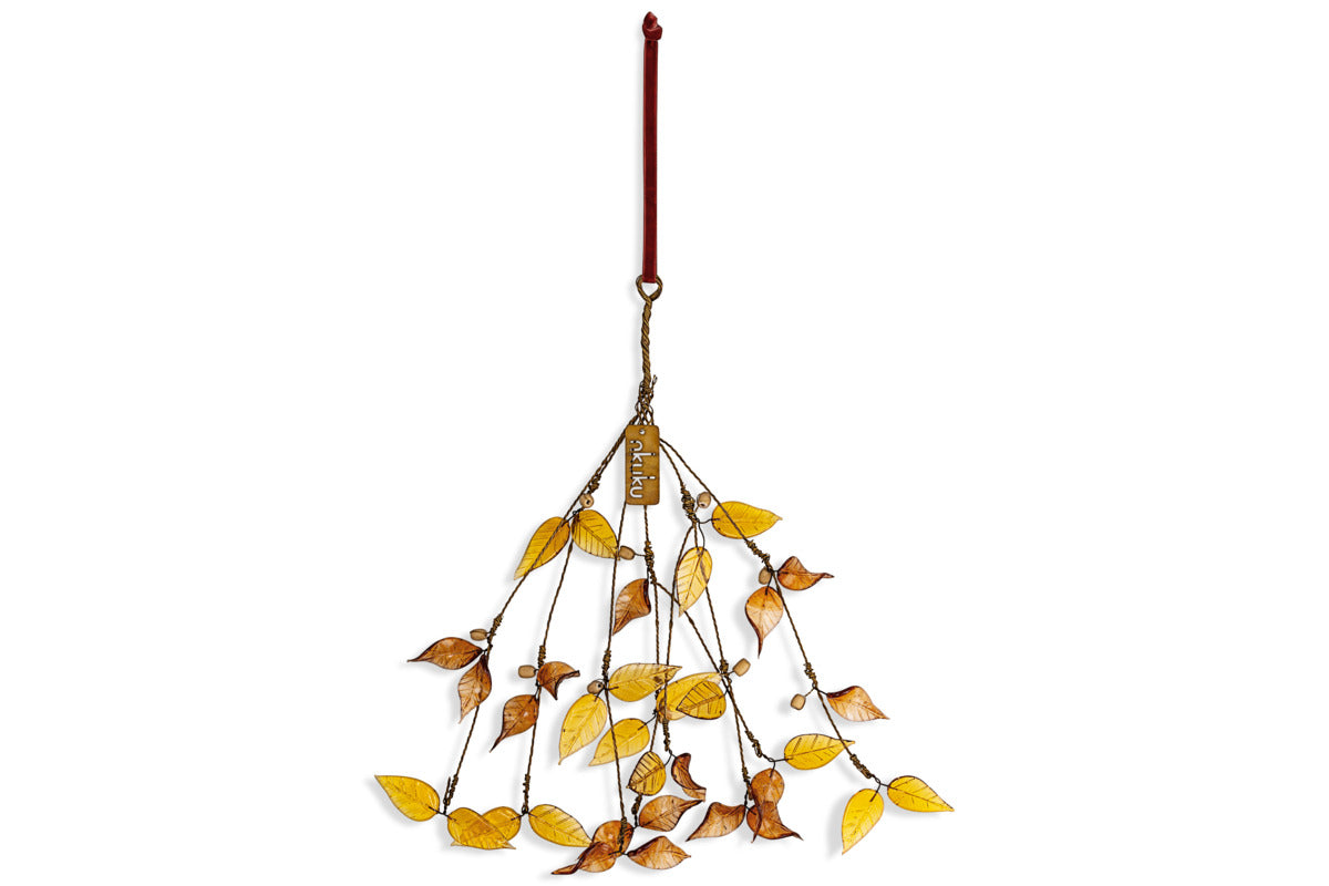 Parili Glass Leaf Swag - Ochre