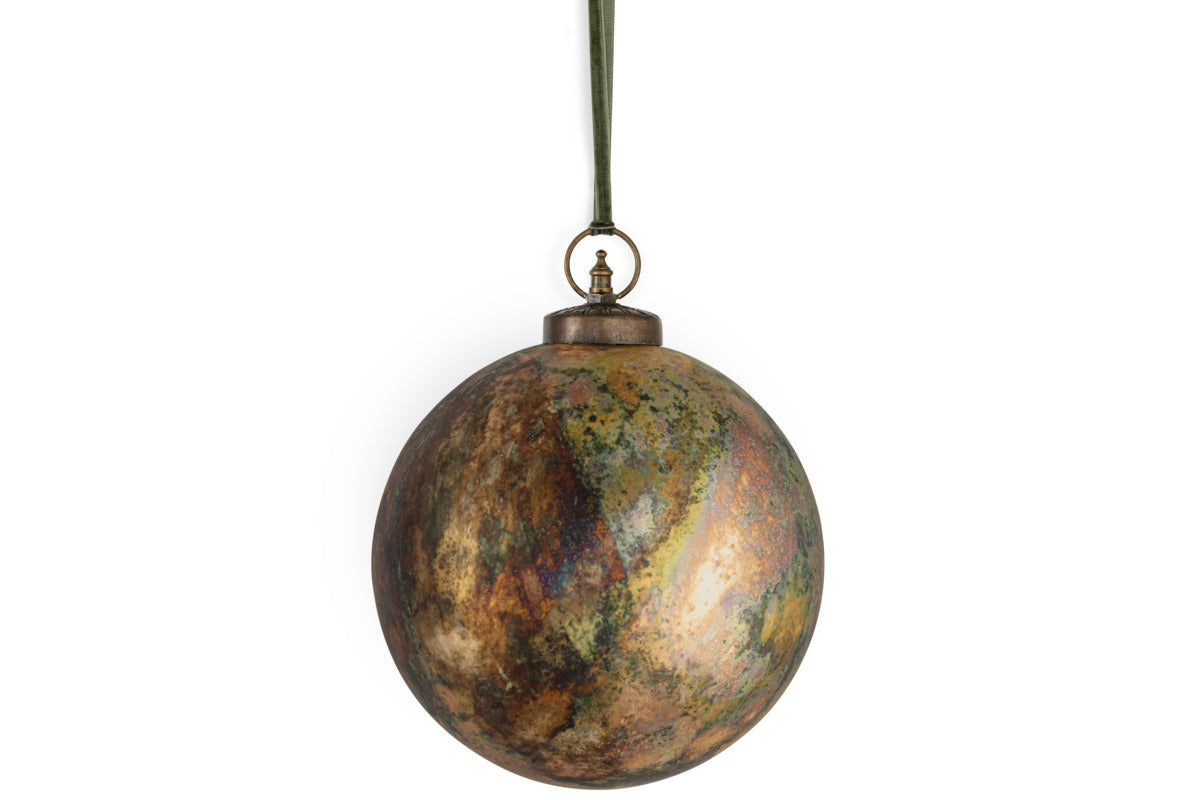 Mavu Giant Bauble - Rustic Bronze & Petrol