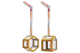 Tiny Kiko Box Decorations - Antique Brass - (Set of 2)
