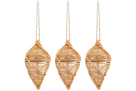 Sempala Wicker Baubles - Natural - (Set of 3)