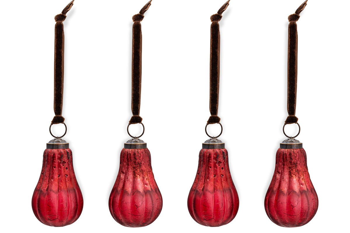 Pannee Drop Baubles - Merlot (Set of 4)