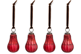 Pannee Drop Baubles - Merlot - (Set of 4)