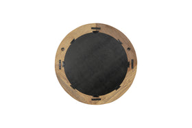 Ibo Reclaimed Round Wall Mirror - Natural