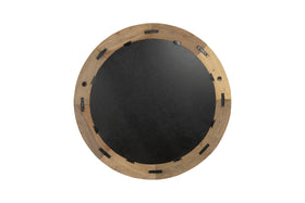 Ibo Reclaimed Round Wall Mirror - Natural