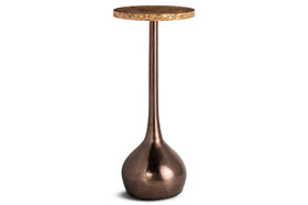 Israj Marble & Iron Side Table - Aged Black