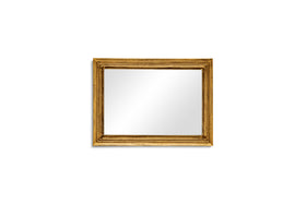 Yamuna Rectangular Mirror - Aged Antique Brass