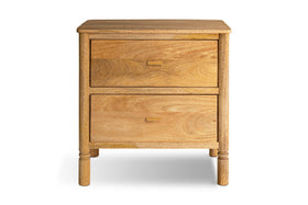 Sri Mango Wood Bedside Table - Natural