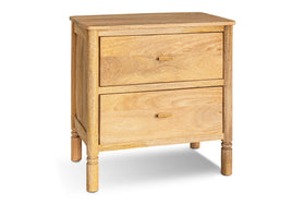 Sri Mango Wood Bedside Table - Natural