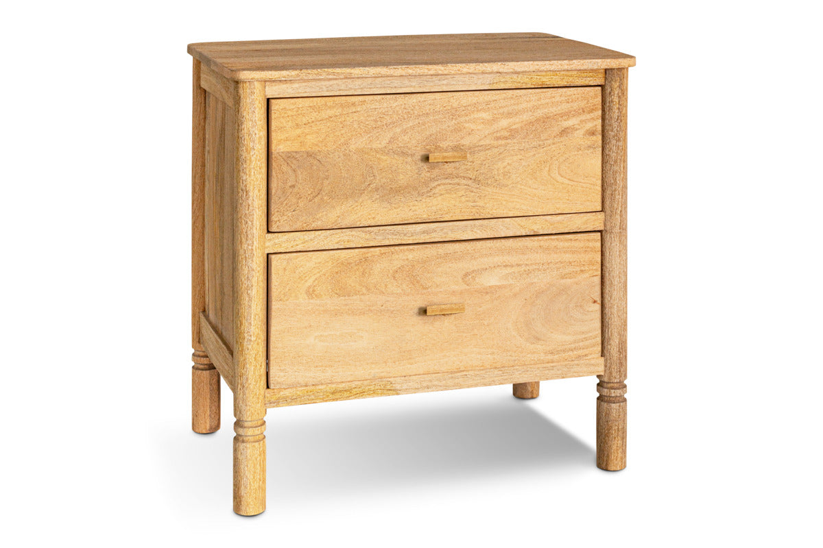 Sri Mango Wood Bedside Table - Natural