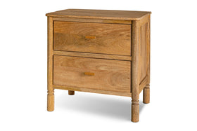 Sri Mango Wood Bedside Table - Natural