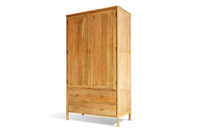 Sri Mango Wood Wardrobe - Natural
