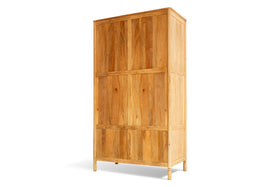 Sri Mango Wood Wardrobe - Natural