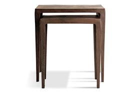 Jagan Cast Metal Nesting Side Tables - Aged Black - (Set of 2)