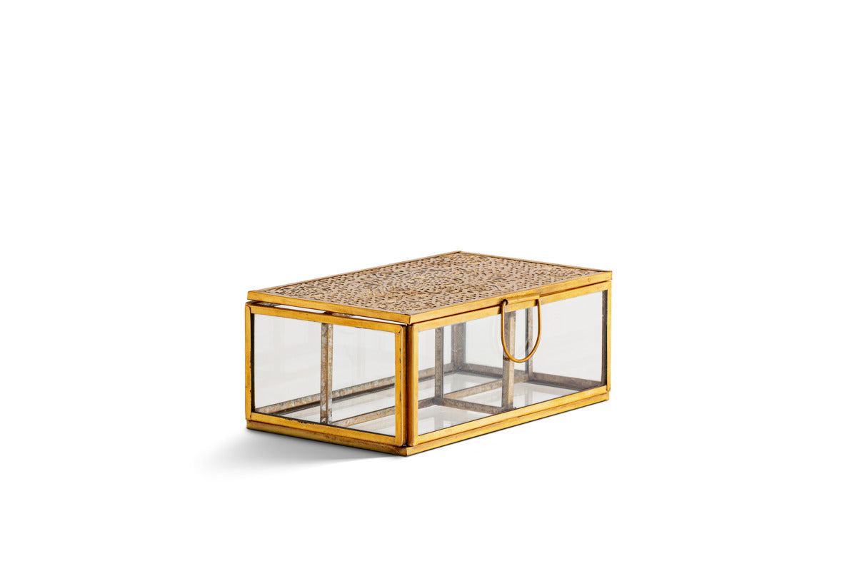 Kijang Jewellery Box - Brass & Clear