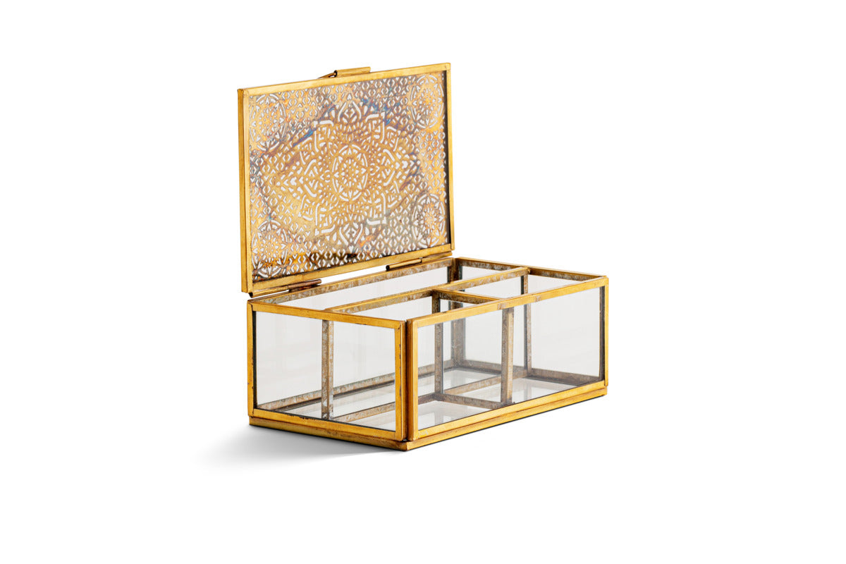 Kijang Jewellery Box - Brass & Clear