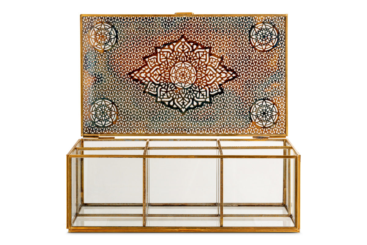 Kijang Jewellery Box - Brass & Clear