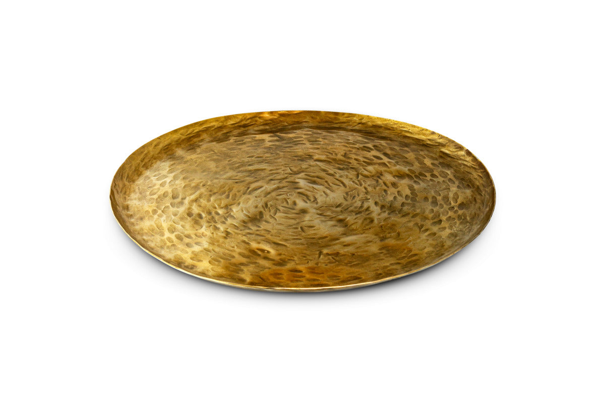 Oorja Round Tray - Brass