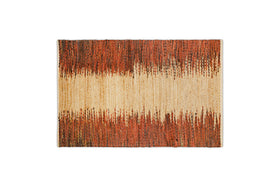Kekere Jute & Cotton Rug - Natural & Rust - 150 x 240cm