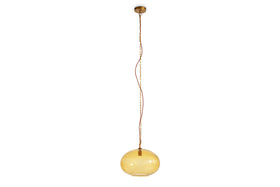 Otoro Recycled Glass Pendant - Honey - Large Round