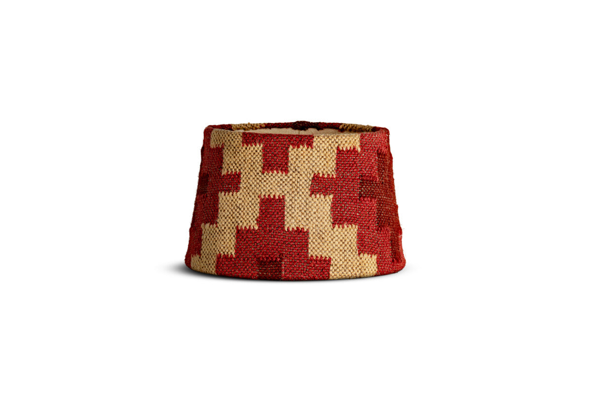 Kaadu Jute Kilim Lampshade - Rust & Natural - Medium