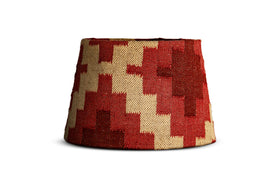Haadu Jute Kilim Lampshade - Rust & Natural - Large