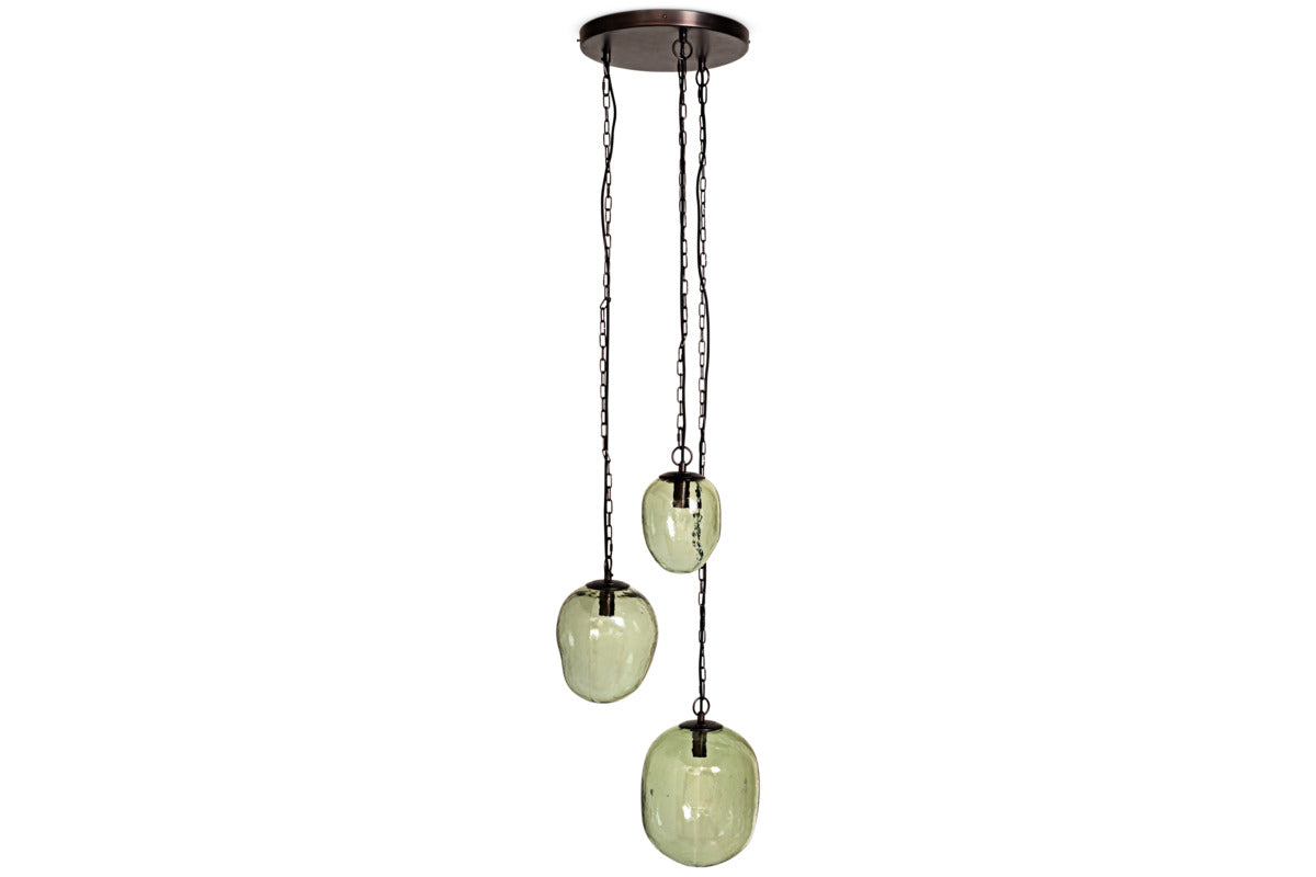 Sanvika Organic Cluster Pendant - Green