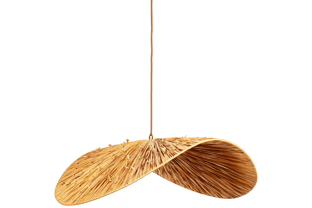 Essubi Raffia Organic Weave Pendant - Natural