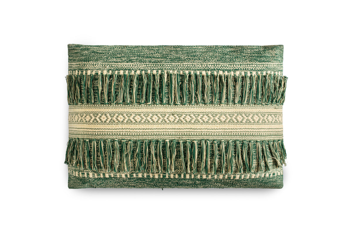 Padal Woven Cushion Cover - Green