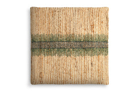 Zairya Jute & Cotton Cushion Cover - Sea Foam
