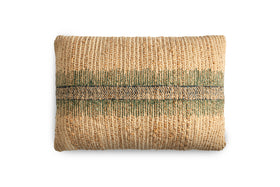Zairya Jute & Cotton Cushion Cover - Sea Foam