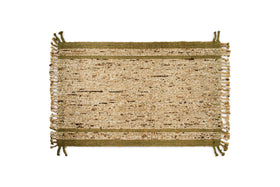 Kanta Jute & Textural Tweed Rug - Olive & Natural - 150 x 240cm