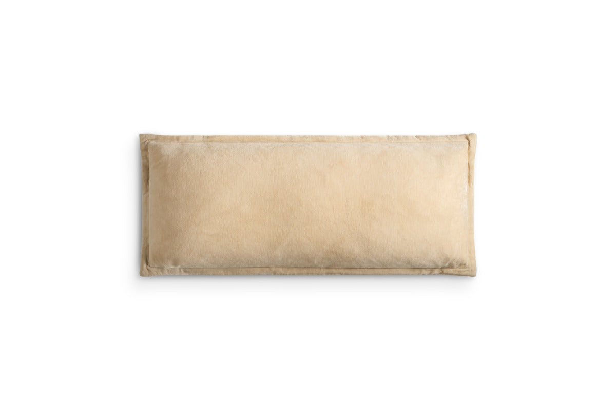 Menmai Statement Velvet Lumbar Cushion Cover - Cream - 35 x 80cm