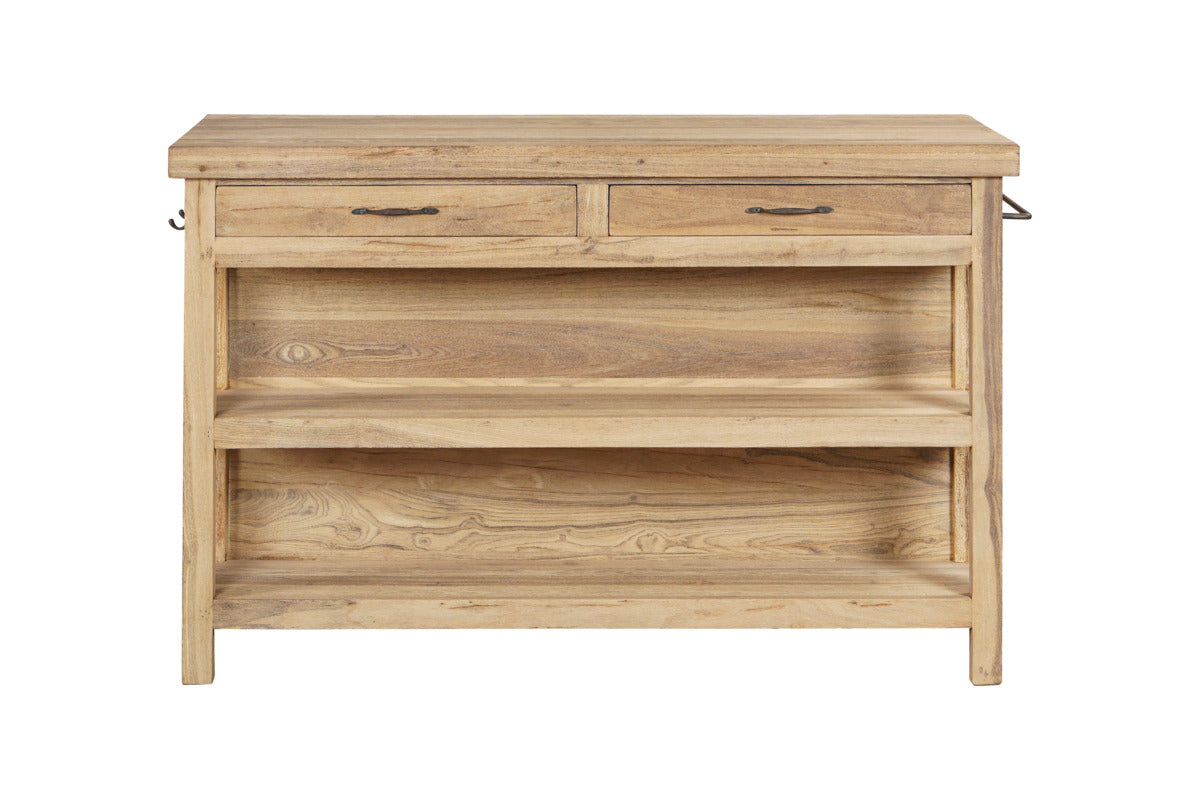 Tivu Reclaimed Wood Kitchen Island - Natural