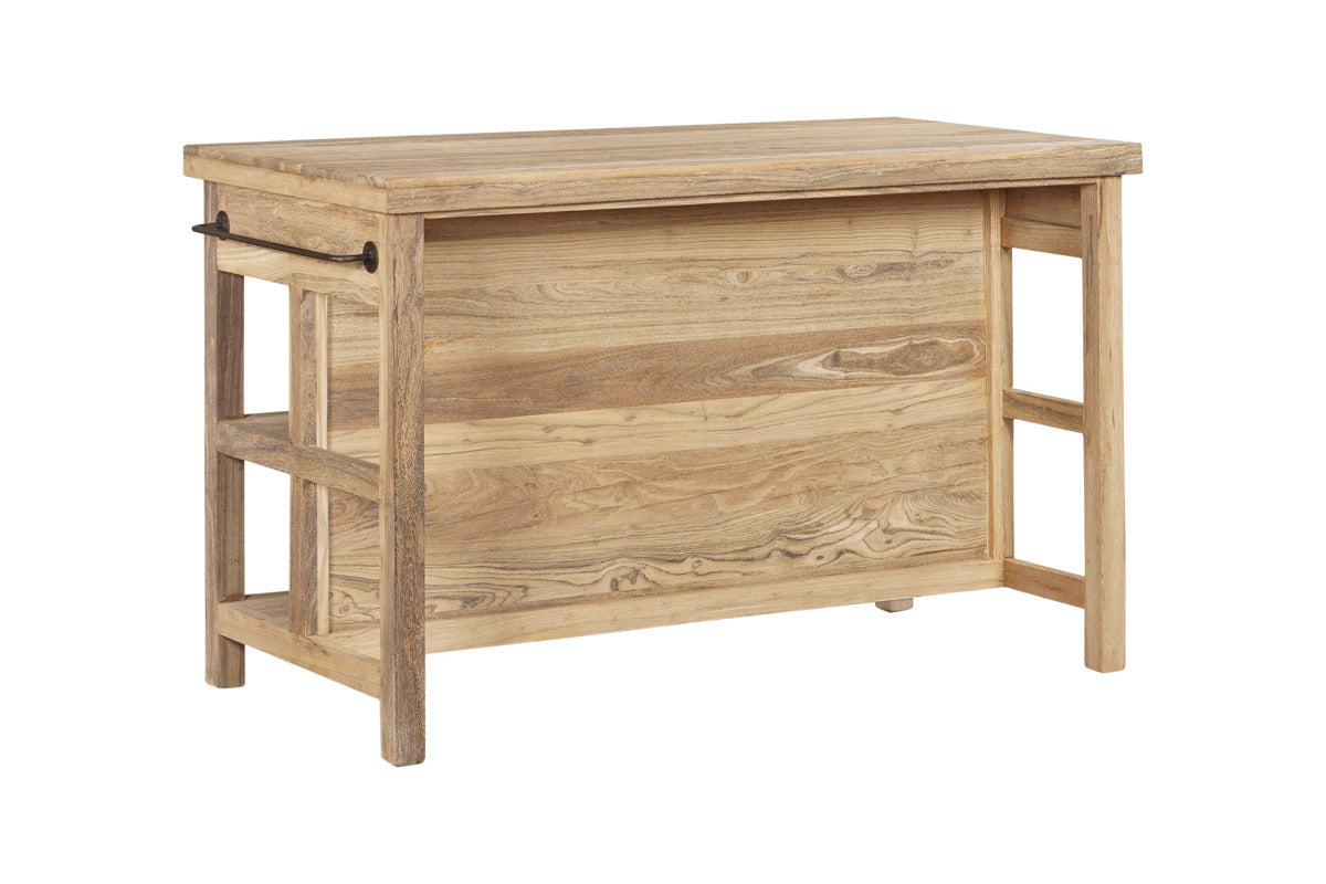 Tivu Reclaimed Wood Kitchen Island - Natural