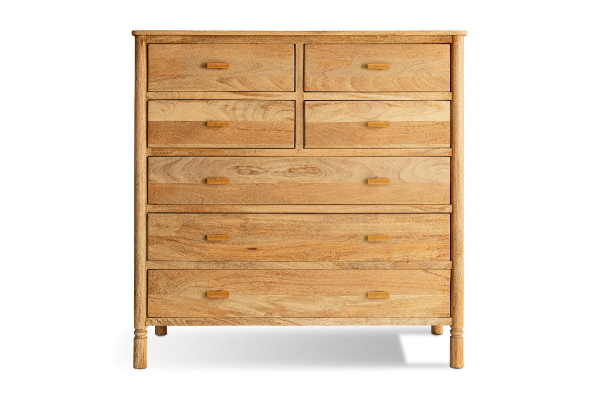 Sri Mango Wood Chest of Drawers - Natural
