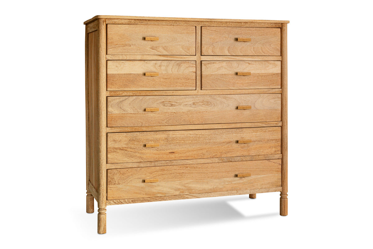Sri Mango Wood Chest of Drawers - Natural