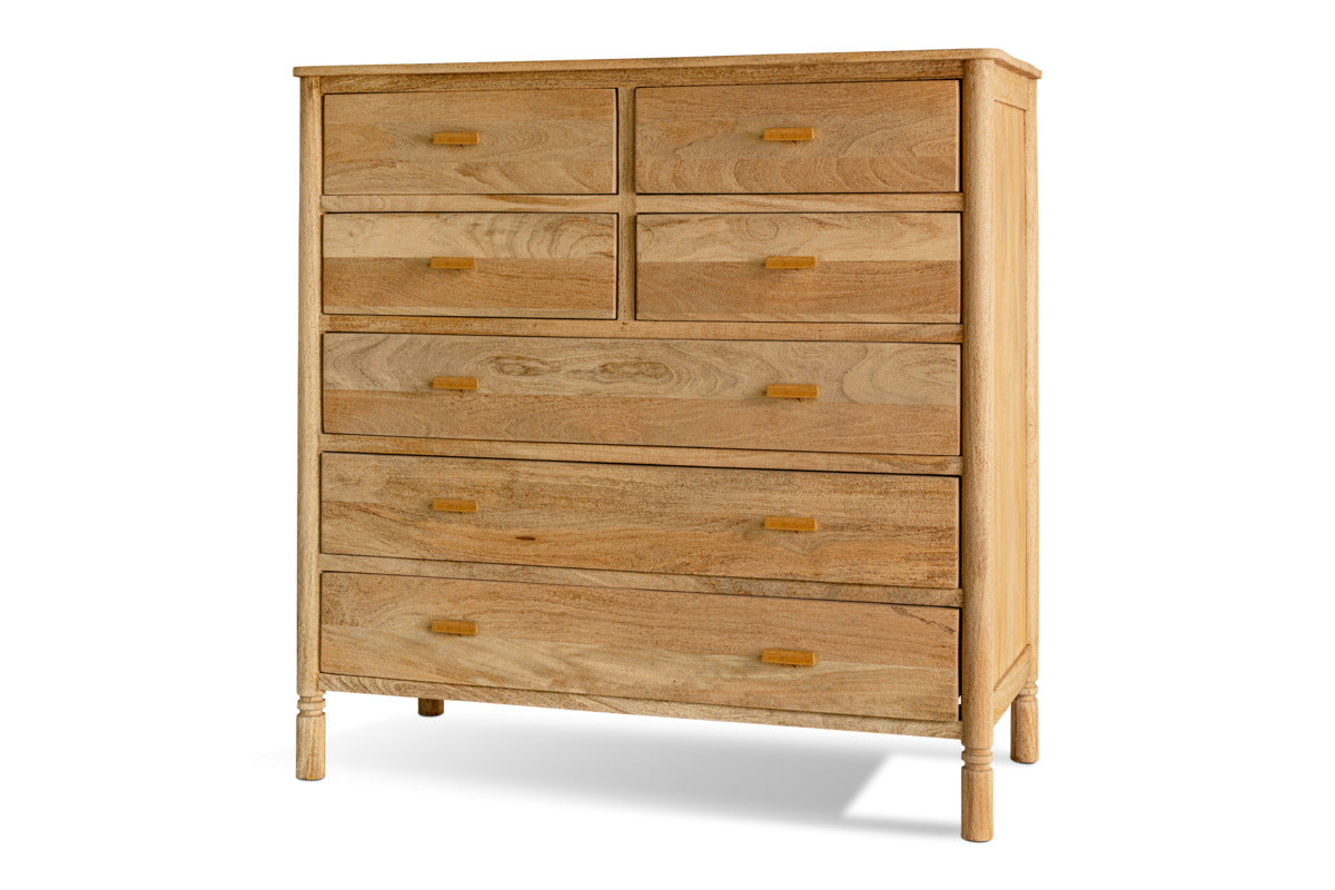 Sri Mango Wood Chest of Drawers - Natural