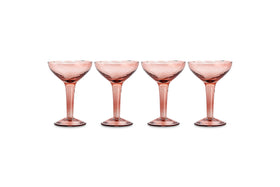 Yala Hammered Champagne Coupe - Dusty Terracotta - (Set of 4)